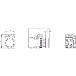 Siemens 3SU11020AB301BA0 3SU1102-0AB30-1BA0 Drucktaster 1 St. - Vista aggiuntiva 5