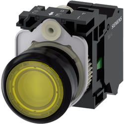 Siemens Drucktaster beleuchtet 22mm rund gelb 1S