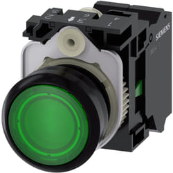 Siemens Drucktaster beleuchtet 22mm rund grün 1S