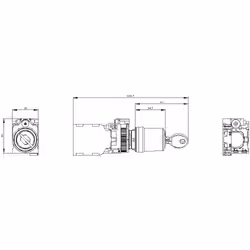 Siemens 3SU1100-5BF11-3FA0 Schlüsselschalter CES 1S+1OE - Vista aggiuntiva 5