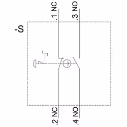 Siemens Not-Halt-Pilzdrucktaster 22mm rund rot Beschriftung Not-Halt 1S+1OE - Vista aggiuntiva 4