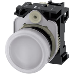 Siemens 3SU1102-6AA60-1AA0 Leuchtmelder weiß Linse glatt