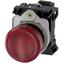 Siemens Leuchtmelder 22mm rund rot Linse glatt