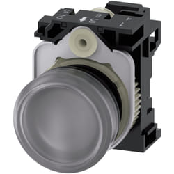 Siemens 3SU1102-6AA70-3AA0 Leuchtmelder klar Linse glatt