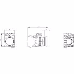 Siemens 3SU1150-0AB10-3BA0 Drucktaster Druckknopf 1S - Vista aggiuntiva 5