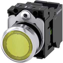 Siemens Drucktaster beleuchtet 22mm rund gelb 1S