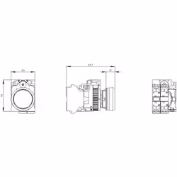 Siemens 3SU1152-0AB40-3BA0 Drucktaster 22mm rund grün - Vista aggiuntiva 5