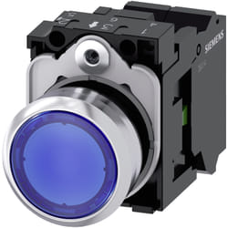Siemens Drucktaster beleuchtet 22mm rund blau 1S