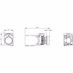 Siemens 3SU1100-0AB10-3FA03SU11000AB103FA0 Drucktaster 22mm rund - Vista aggiuntiva 5