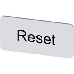 Siemens Bezeichnungsschild 3SU1900-0AC81-0DU0 12.5x27 Reset