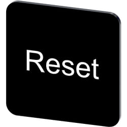 Siemens Bezeichnungsschild 3SU1900-0AF16-0DU0 22x22 Reset