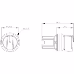 Siemens 3SU1002-2BN50-0AA0 Knebelschalter 22mm rund blau - Vista aggiuntiva 5