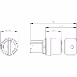 Siemens 3SU1000-4FM01-0AA0 Schlüsselschalter 2 x 45° IP66 IP67 IP69/IP69K 1 - Vista aggiuntiva 4