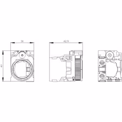 Siemens 3SU1500-1AA10-1BA0 Halter f. 3 Module 1S - Vista aggiuntiva 5
