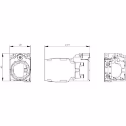Siemens 3SU1550-1AA10-1FA03SU15501AA101FA0 Halter f.3Module Metall - Vista aggiuntiva 5