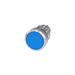 Siemens - Pulsante, 22 mm, tondo, in metallo, lucido, blu, pulsante, tipo contatto momentaneo piatto 3SU10500AB500AA0