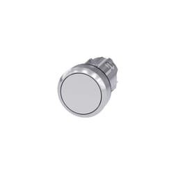 Siemens - Pulsante , 22 mm, Rotondo, in metallo lucido, colore Bianco 3SU10500AB600AA0