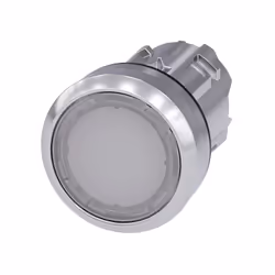 Pulsante luminoso Siemens Forma: Rotonda Diametro: 22 mm (esterno 29.5 mm) Materiale: Metallo Finitura: Lucido Grado di prote ...
