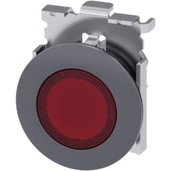 Siemens Drucktaster beleuchtet 30mm rund Metall matt rot
