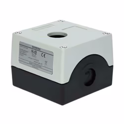 Contenitore per dispositivi di comando con fori da 22 mm involucro in materiale plastico parte superiore del contenitore grig ...