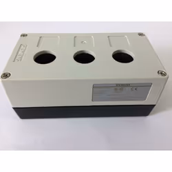 Contenitore per dispositivi di comando da 22 mm, materiale plastico, parte superiore del contenitore grigio, 3 punti di contr ...