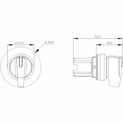 Siemens 3SU1052-2CL60-0AA0 Knebelschalter schwarz weiß - Vista aggiuntiva 5