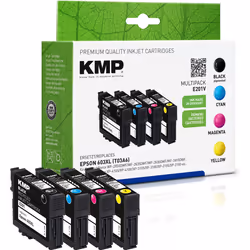 KMP MULTIPACK E201V, Nero, Ciano, Magenta, Giallo, 9,1 ml, 5 ml, 4 pz, 500 pagine, Confezione multipla