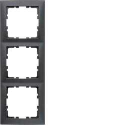 Hager Frame 3gang Antracite