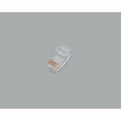 BKL Electronic 142141, 4-pin 4P/4C (RJ10), Trasparente, Maschio, Dritto, Plastica, Oro
