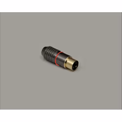 BKL Electronic 0212014, Mini DIN, Nero, Rosso, Ottone, Oro, 1 pz