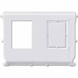 JUNG Schalterserien, Bianco, Senza viti, for 2 modular jacks 110 Connect, RJ 45 System, shielded, Tyco Electronics AMP Nr. 0- ...