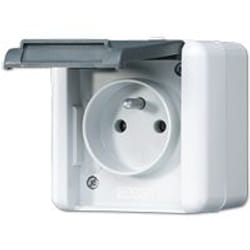 JUNG 821 FKI W presa energia Tipo E Nero, Bianco