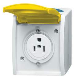 Busch-Jaeger 3015 EWN-53 presa energia Bianco, Giallo