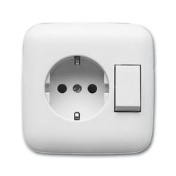 Busch-Jaeger 4310/6 EUJ-214 presa energia Tipo F Bianco