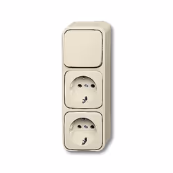 Busch-Jaeger 2601/6/2300/2 EAP, Tipo F, 2P+E, Beige, 250 V, 16 A, 63 mm