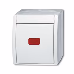 Busch-Jaeger 2601/6 SKW-54, 1P, Bianco, 250 V, 10 A, 74 mm, 55 mm