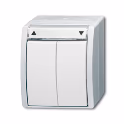 Busch-Jaeger 2601/4 W-54, 2P, Bianco, 250 V, 10 A, 74 mm, 55 mm