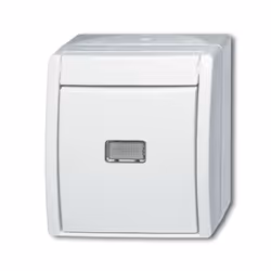 Busch-Jaeger 1484-0-0377, Pulsanti, Bianco, IP44, CE, 74 mm, 55 mm
