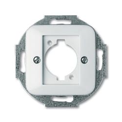 Busch-Jaeger 1724-0-1127 Placca copripresa e copri interruttori Argento, Bianco