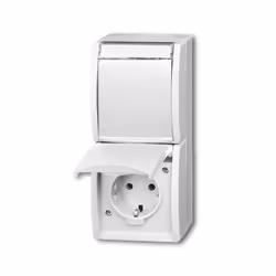 Busch-Jaeger 20-02 EWN-54, CEE 7/3, 2P+E, Bianco, IP44, 250 V, 16 A