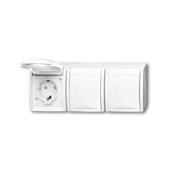 Busch-Jaeger 2300/3 EBW-54 presa energia CEE 7/3 Bianco