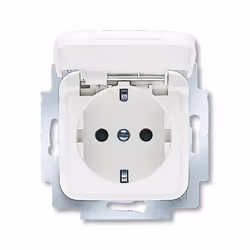 Busch-Jaeger 20 EUKB-214, CEE 7/3, 2P+E, Bianco, 250 V, 16 A, 71 mm