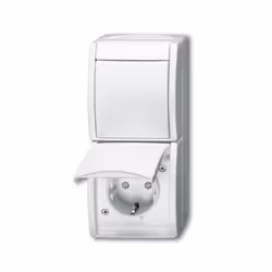 Busch-Jaeger 2601/6/20 EBW-54, Tipo F, 2P+E, Bianco, IP44, 250 V, 16 A