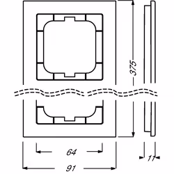 Busch-Jaeger 1754-0-4413 Placca copripresa e copri interruttori Nero