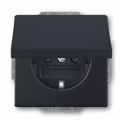 Busch-Jaeger 2018-0-1495, CEE 7/3, 2P+E, Nero, Plastica, 250 V, 16 A