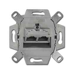 Busch-Jaeger 0218/12-101 presa energia 2 x RJ-45 Metallico