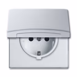 Busch-Jaeger 2064-0-0288, CEE 7/3, 2P+E, Argento, IP44, 250 V, 16 A