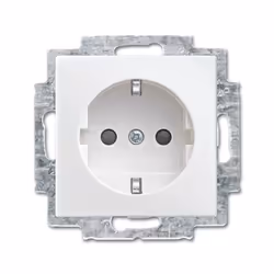 Busch-Jaeger 2013-0-5382, CEE 7/3, Argento, Bianco, 250 V, 16 A