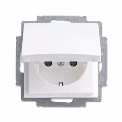 Busch-Jaeger 2013-0-5384, CEE 7/3, Argento, Bianco, 250 V, 16 A