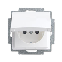 Busch-Jaeger 2013-0-5384 presa energia CEE 7/3 Argento, Bianco